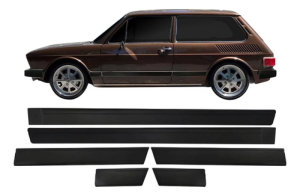 Friso Lateral Brasilia 1973 A 1984 Perfil Baixo 6pcs Preto