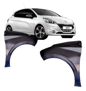 Paralama Para Peugeot 208 2012 2013 2014 2015 2016 Sem Furo