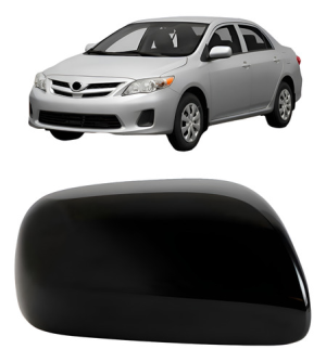 Capa Retrovisor Corolla 2008 A 2012 S/ Furo Preto Liso