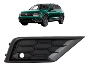 Moldura Milha Tiguan 2018 A 2021 C/ Furo Sensor Sem Furo Aux