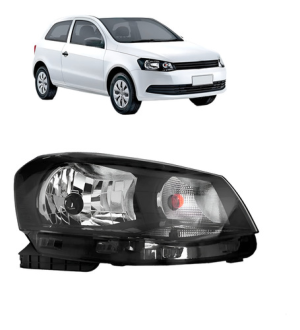 Farol Gol G6 2013 2014 2015 2016 Foco Simples Mascara Negra