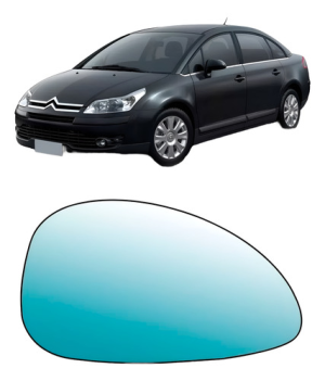 Espelho Base Retrovisor C4 2007 08 09 10  2011 Térmico Azul