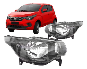 Farol Fiat Mobi 2016 2017 2018 2019 Mascara Negra