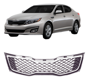 Grade Radiador Optima 2013 A 2015 Cinza C/ Moldura Cromado
