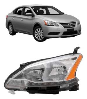 Farol Cromado Com Led Sentra 2014 A 2016