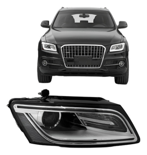 Farol Para Audi Q5 2013 A 2016 Eletrico Com Led Com Motor