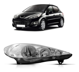 Farol Peugeot 207 2009 2010 2011 2012 2013 Manual Cromado