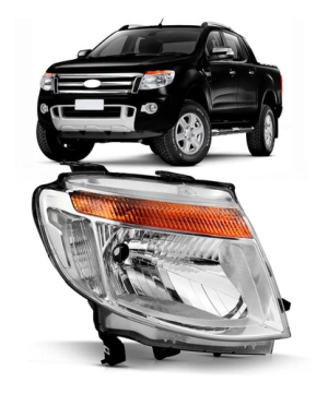 Farol Ranger 2013 2014 2015 2016 Manual Cromado Com Garantia