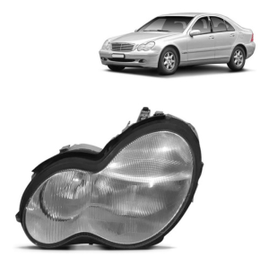 Farol Mercedes  C180 Ano 2000 2001 2002 2002 Lente Raiada