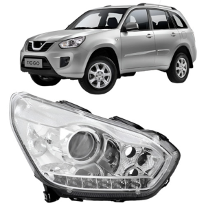 Farol Tiggo Eletrico C/ Led C/ Motor 2014 2015 2016