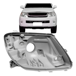 Carcaça Farol Hilux Srv 2005 06 07 08 09 10 2011 Cinza