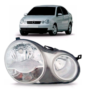 Farol Polo Hatch Sedan 2003 2004 2005 2006 Cromado Oferta