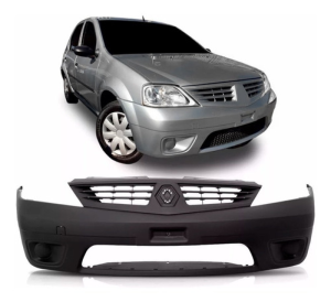 Parachoque Dianteiro Logan 2007 A 2010 S/furo Preto Liso