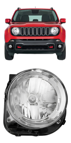 Farol Para Jeep Renagade 2015 A 2018 Eletrico Sem Projetor