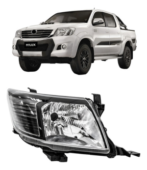 Farol Hilux Srv 2012 2013 2014 2015 Sport Mascara Negra