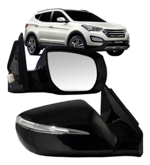 Espelho Retrovisor Santa Fe 14/2018 Retrátil Elétrico Ofer