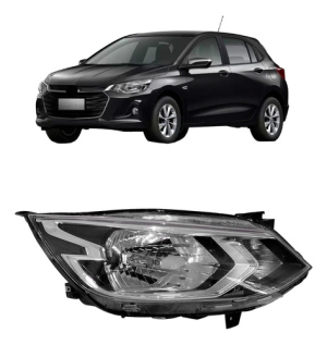 Farol Manual Cromado S/ Led Onix Lt / At 2020 2021 2022