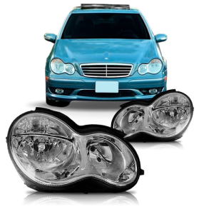 Farol Mercedes W203 2004 2005 2006  2007 Liso