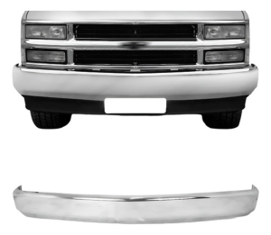 Parachoque Dianteiro Silverado 1993 A 2004 Cromado Sem Furo