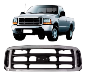 Grade Central Para Ford F250 1999 A 2005 Moldura Cromada