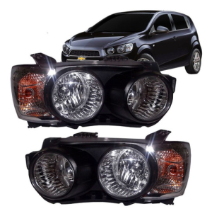 Farol Sonic Chevrolet 2012 2013 2014 Mascara Negra