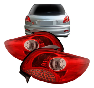 Lanterna Traseira Peugeot 207 2009 2010 2011 Tela Vermelha