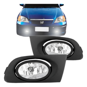 Farol Milha Aux Civic 2001 2002 2003 Com Grade