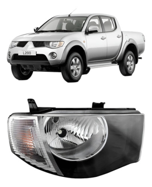 Farol L200 Triton 2007 A 2016 Foco Simples Pisca Cristal