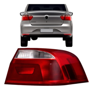 Lanterna Traseira Voyage 2013 A 2016 Bicolor Borda Cromada