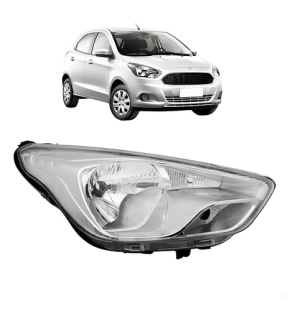 Farol Para Ford Ka 2015 2016 2017 2018 Cromado Manual