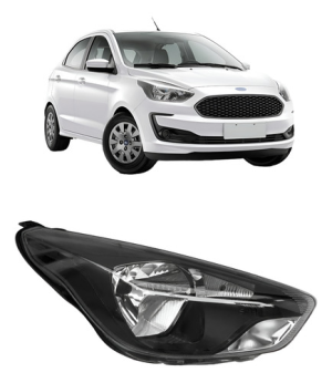 Farol Para Ford Ka 2019 2020 2021 2022 Mascara Negra Manual