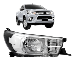 Farol Hilux Srv 2016 A 2017 Elétrico Com Motor Sem Led