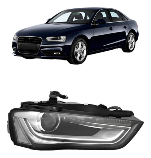Farol Dianteiro Para Audi A4 2013 A 2016 Elétrico C/ Led