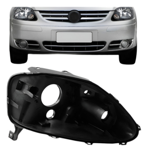 Carcaça Farol Dianteiro Vw Fox 04 05 06 07 08 09 Simples