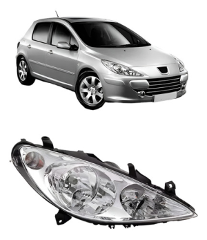 Farol Para Peugeot 307 2001 2002 2003 A 2005 C/ Auxiliar
