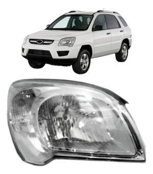 Farol Kia Sportage 2009 2010 2011 Cromado