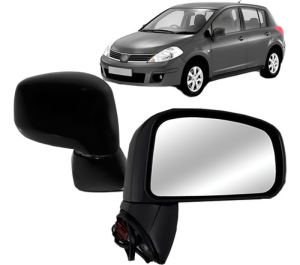 Retrovisor Tiida 2007 A 2013 Eletrico Preto