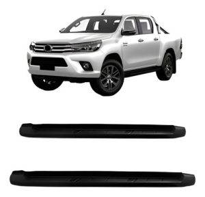 Estribo Lateral Pickup Hilux 2016 17 18 19 20 2024 Preto Par