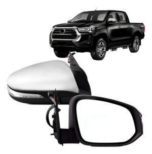 Par Retrovisor Elet Pisca Capa Crom Hilux 2016 A 2021