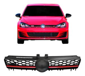 Grade Radiador Golf Gti 2014 2015 2016 Com Friso Vermelho