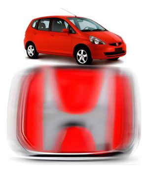 Emblema Grade Radiador Fit/civic 2004 A 2006 Vermelho