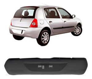Parachoque Traseiro Clio 2006 A 2016 Hatch Preto Liso