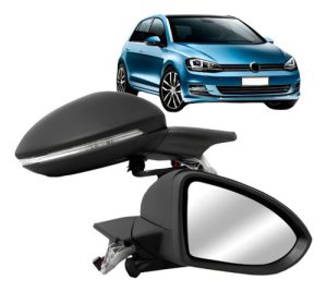 Par Retrovisor Elétrico Retratil Pisca Golf 2014 A 2018