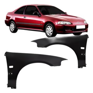 Par Paralama Civic 1992 1993 1994 1995 Coupe/hatch Com Furo