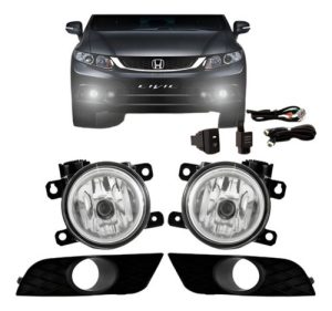 Kit Farol Milha Neblina Civic 2015 2016 Com Grade Completo
