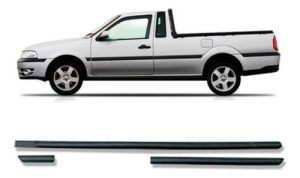 Jogo Friso Lateral Saveiro G3 2000 01 02 A 2005 6pcs Preto