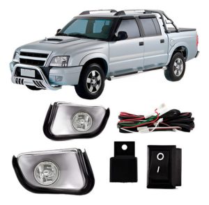 Kit Farol Auxiliar S10 Pitbull 2001 À 2011 Lente Vidro
