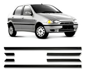 Jogo Friso Lateral Palio 4pts 1996 97 98 99 2000 6pcs Preto