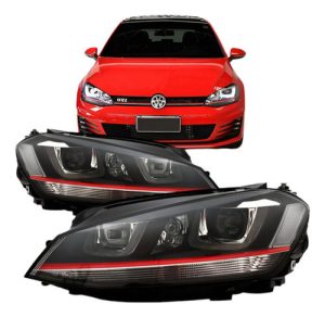 Par Farol Golf Gti 2014 15 2016 2017 2018 Led Mascara Negra