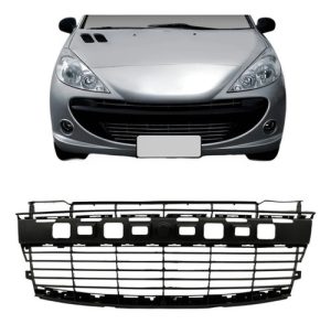 Grade Central Para-choque Peugeot 207 2008 A 2012 Preta